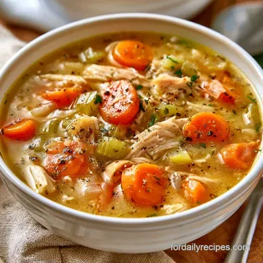 Healthy Homemade Chicken Soup for 6 Recipe Card