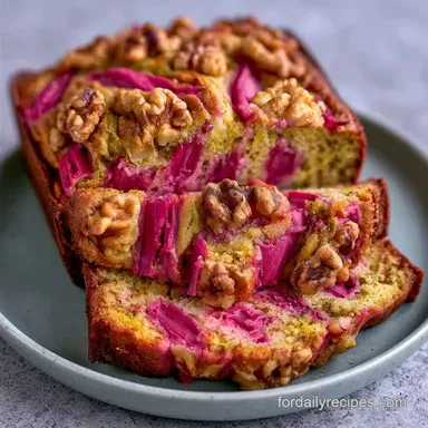 Homemade Walnut Rhubarb Bread: Velvety