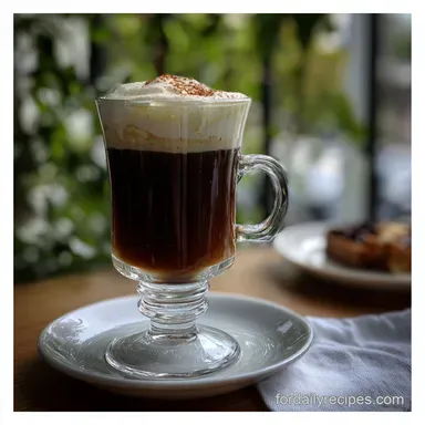 Irish Coffee Recipe with Jameson and Cream Recipe Card