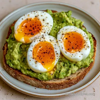 Boiled Egg Breakfast with Avocado Recipe Card