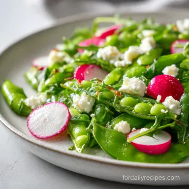 Lemon Sugar Snap Pea Salad for 4 Servings Recipe Card