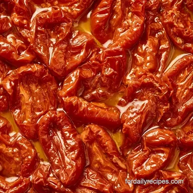 Marinated Dried Tomatoes with Garlic Recipe Card
