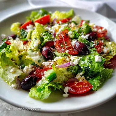 Maroulosalata Greek Lettuce Salad in 10 Minutes Recipe Card