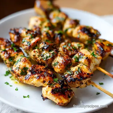 Chicken Kabobs with Greek Yogurt Recipe Card