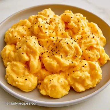 Microwave Scrambled Eggs in 2 Minutes Recipe Card