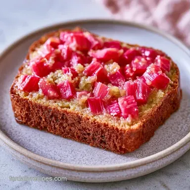 Moist Yogurt Rhubarb Bread in 65 Minutes Recipe Card