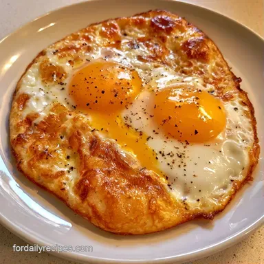 Olive Oil Fried Eggs in 5 Minutes Recipe Card