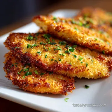 Parmesan Crusted Chicken Recipe for 4 Servings Recipe Card