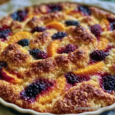 Peach Blackberry Cobbler in 45 Minutes Recipe Card