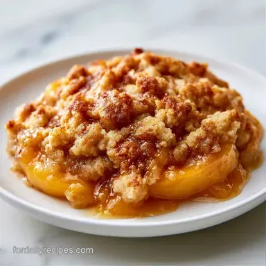 Peach Cobbler Crumble Topping for 6 Recipe Card