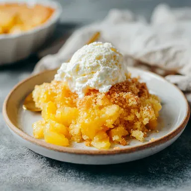 Pineapple Dump Cake Cobbler with Crushed Pineapple in 55 Minutes
