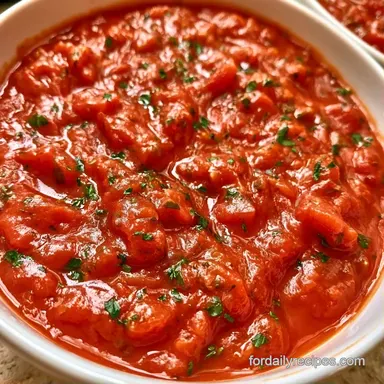 Pizza Recipe Tomato Sauce for 8 Servings Recipe Card
