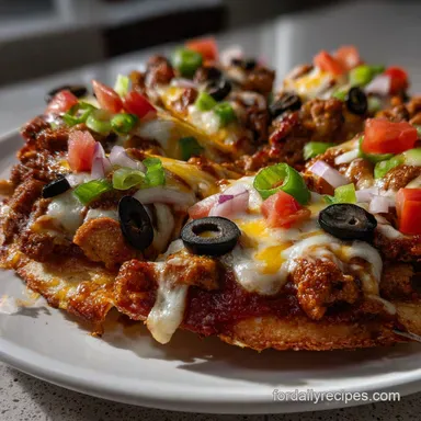Pizza Taco Pizza: Crispy Crust & Ultimate Taco Flavor Recipe Card