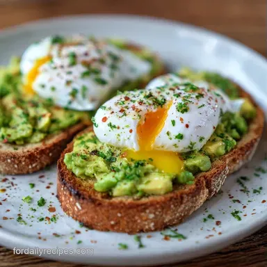 Poached Egg Avocado Toast in 15 Minutes Recipe Card