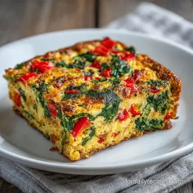 Protein Fiber Breakfast Bake Meal Prep Recipe Card