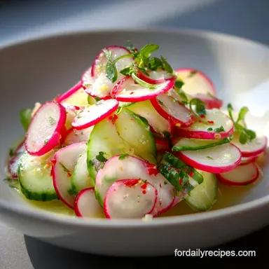 Radish and Cucumber Salad in 15 Minutes