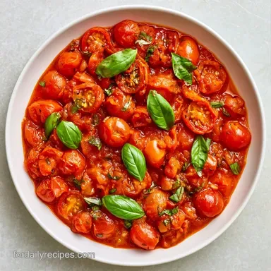 Roasted Cherry Tomato Sauce in 35 Minutes Recipe Card
