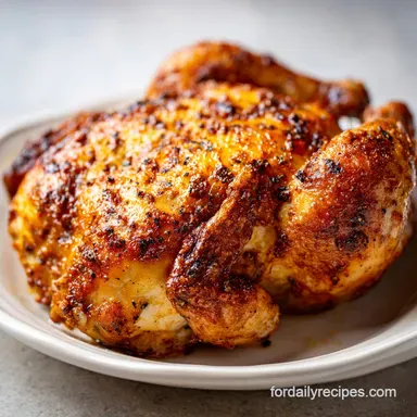 Chicken Recipe with Roasted Chicken for 6 Servings Recipe Card