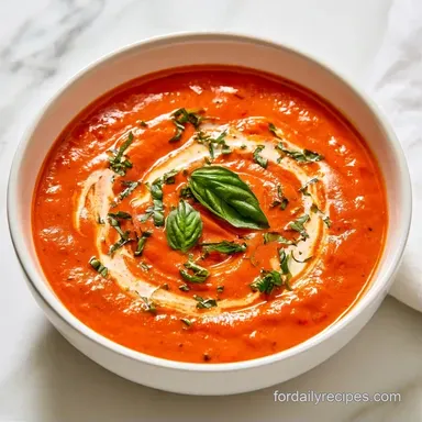 Roasted Tomatoes Soup for 6 Servings Recipe Card