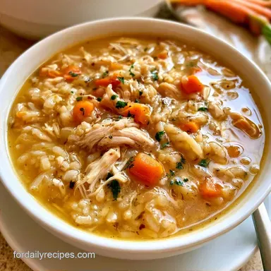 Rotisserie Chicken Rice Soup in 35 Minutes