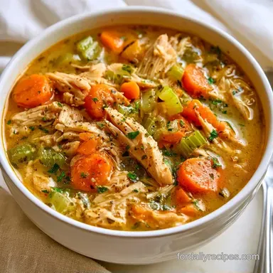 Rotisserie Chicken Soup for 8 Servings Recipe Card
