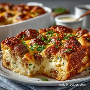 Breakfast Casserole: Make Ahead Sausage Gruyere Strata