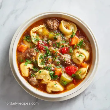 Sausage Tortellini Soup in 30 Minutes