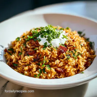 Savory Creamy Rice with Heavy Cream in 25 Minutes Recipe Card