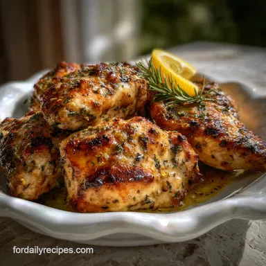 Chicken Thigh Marinade: 10-Minute Lemon Herb Recipe