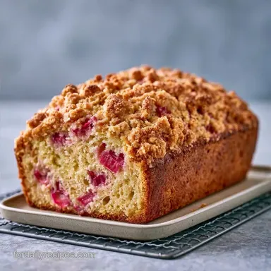 Seasonal Rhubarb Bread with Yogurt