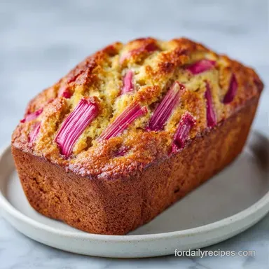 Rhubarb Loaf with Greek Yogurt Recipe Card