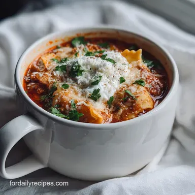 Slow Cooker Lasagna Soup: Hearty & Flavorful Recipe Card