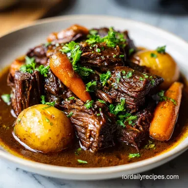 Slow Cooker Pot Roast Recipe with Potatoes
