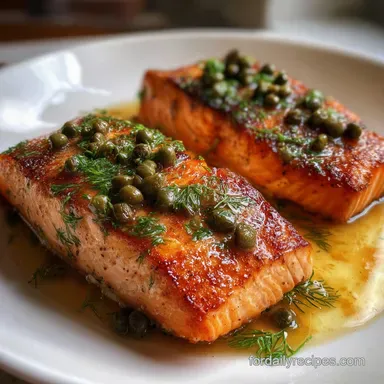 Sockeye Salmon: Pan-Seared with Brown Butter Capers Recipe Card