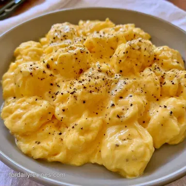 Soft Scrambled Eggs in 10 Minutes Recipe Card