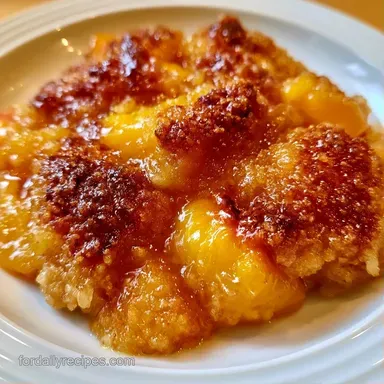 Peach Cobbler for 6 Servings Recipe Card