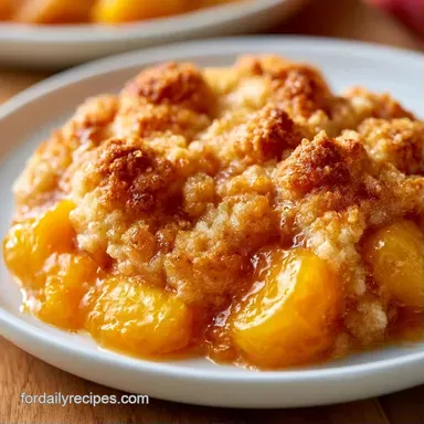 Peach Cobbler with Lemon for 10 Servings Recipe Card