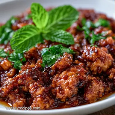 Spicy Mint Chicken Stir Fry: 20 Minutes Recipe Card