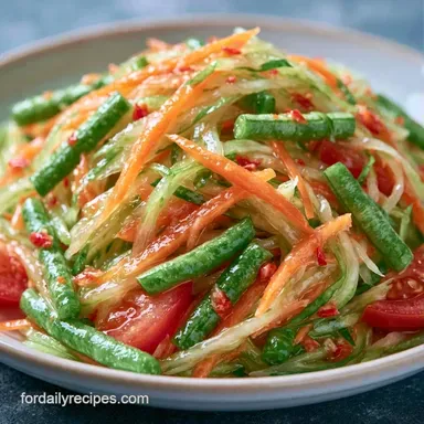 Spicy Thai Papaya Salad in 20 Minutes Recipe Card