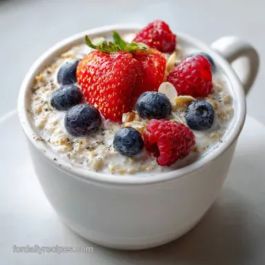 Steel Cut Overnight Oats with Yogurt (4 Servings) Recipe Card