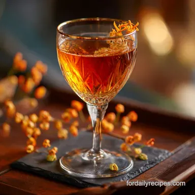 Stonecutter Cocktail: Sophisticated Scotch Sherry Drink Recipe Card