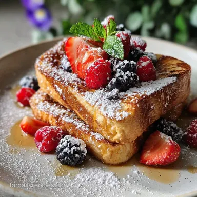 Stuffed French Toast: Cream Cheese Strawberry Filling Recipe Card