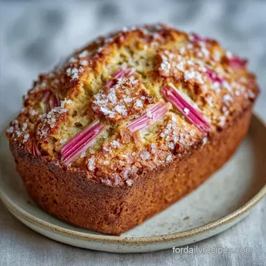 Sugar Topped Rhubarb Bread for 10