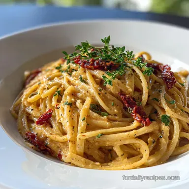 Sun Dried Tomato Pasta with Chicken in 20 Min Recipe Card