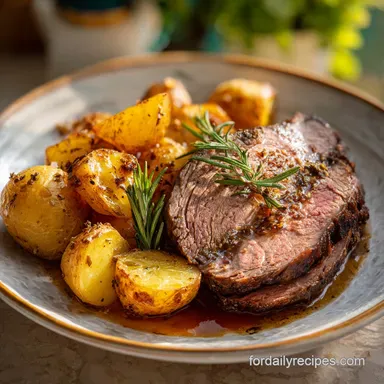 Sunday Dinner Idea with Roast Beef and Potatoes
