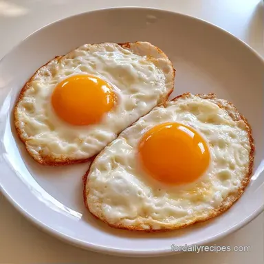 Sunny Side Up Eggs in 7 Minutes Recipe Card