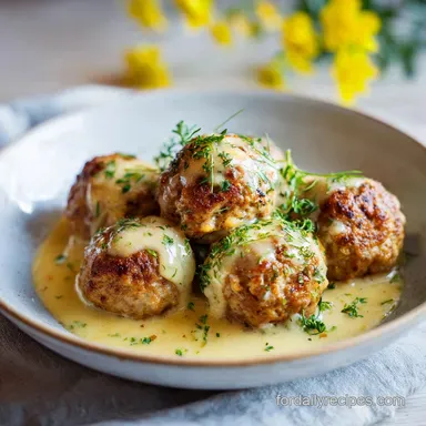 Swedish For Meatballs in 45 Minutes Recipe Card