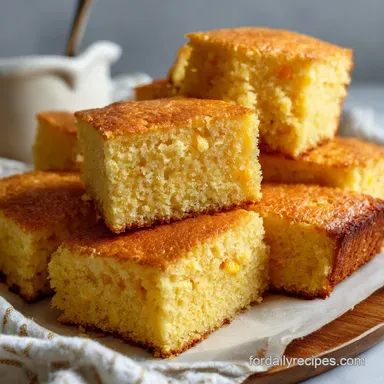 Sweet Cornbread Recipe: Cast Iron Crispy Recipe Card