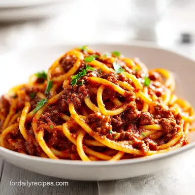 One-Pot Taco Spaghetti Recipe Recipe Card