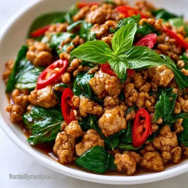 Thai Basil Chicken Stir Fry in 20 Min